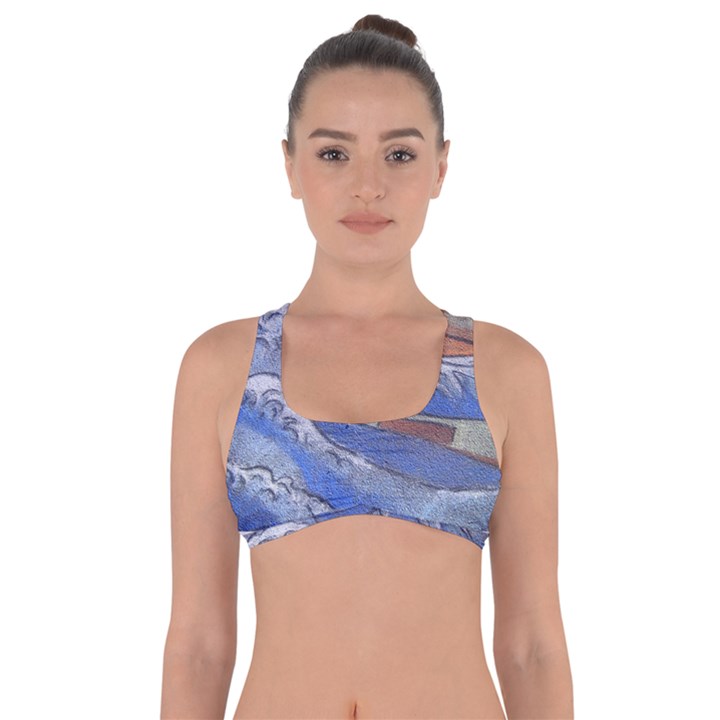 Harvard Mayfair Hokusai Chalk Wave Fuji Got No Strings Sports Bra