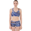 Harvard Mayfair Hokusai Chalk Wave Fuji Work It Out Sports Bra Set View1