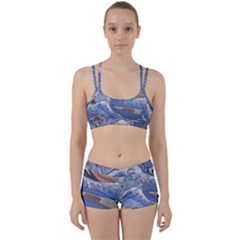 Harvard Mayfair Hokusai Chalk Wave Fuji Women s Sports Set by Celenk