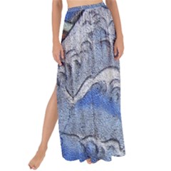 Harvard Mayfair Hokusai Chalk Wave Fuji Maxi Chiffon Tie-up Sarong by Celenk