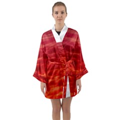 Red Cloud Long Sleeve Kimono Robe