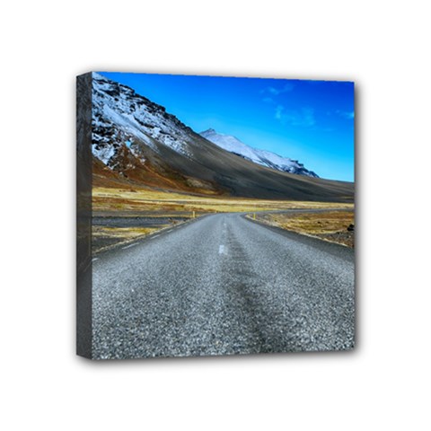 Road Mountain Landscape Travel Mini Canvas 4  X 4  by Celenk