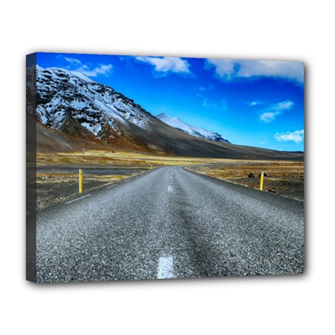 Road Mountain Landscape Travel Canvas 14  X 11  by Celenk