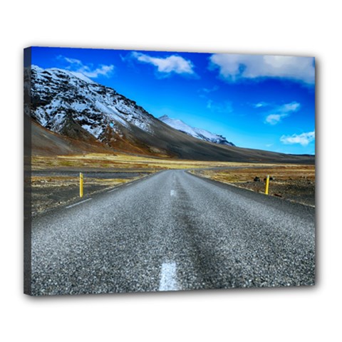 Road Mountain Landscape Travel Canvas 20  X 16  by Celenk