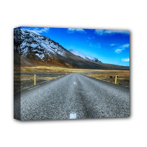 Road Mountain Landscape Travel Deluxe Canvas 14  X 11  by Celenk