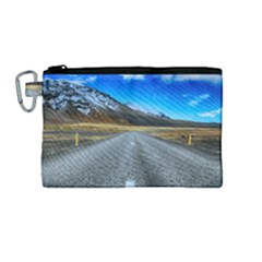 Road Mountain Landscape Travel Canvas Cosmetic Bag (medium)