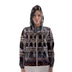 Colosseum Italy Landmark Coliseum Hooded Wind Breaker (Women)