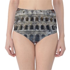 Colosseum Italy Landmark Coliseum High-Waist Bikini Bottoms