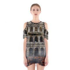 Colosseum Italy Landmark Coliseum Shoulder Cutout One Piece