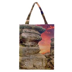 Rocks Landscape Sky Sunset Nature Classic Tote Bag by Celenk