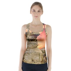 Rocks Landscape Sky Sunset Nature Racer Back Sports Top