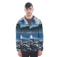 Shore Mountain Water Landscape Hooded Wind Breaker (men)