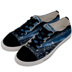 Shore Mountain Water Landscape Men s Low Top Canvas Sneakers