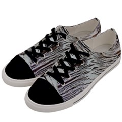 Wood Knot Fabric Texture Pattern Rough Men s Low Top Canvas Sneakers by Celenk