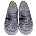 Wood Knot Fabric Texture Pattern Rough Kids  Canvas Slip Ons View1