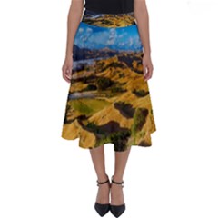 Hills Countryside Landscape Rural Perfect Length Midi Skirt