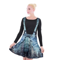 Storm Weather Thunderstorm Nature Suspender Skater Skirt by Celenk