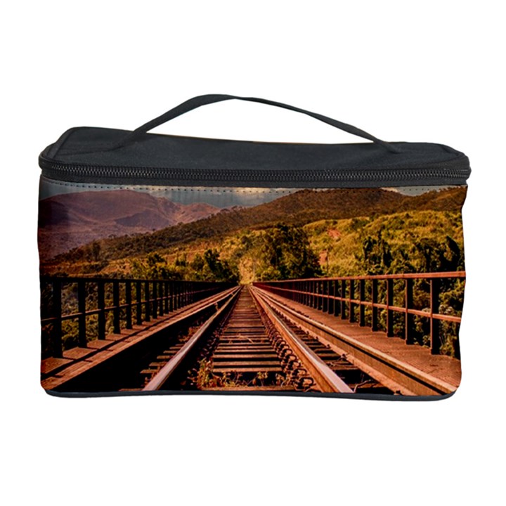 Railway Track Travel Railroad Cosmetic Storage Case