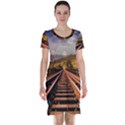 Railway Track Travel Railroad Short Sleeve Nightdress View1