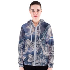 Mountain Snow Winter Landscape Women s Zipper Hoodie by Celenk