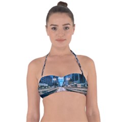 Urban Street Cityscape Modern City Halter Bandeau Bikini Top by Celenk