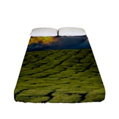 Sunrise Hills Landscape Nature Sky Fitted Sheet (full/ Double Size) by Celenk