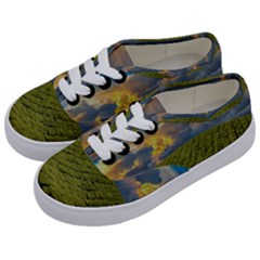 Sunrise Hills Landscape Nature Sky Kids  Classic Low Top Sneakers by Celenk