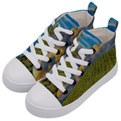 Sunrise Hills Landscape Nature Sky Kid s Mid-top Canvas Sneakers