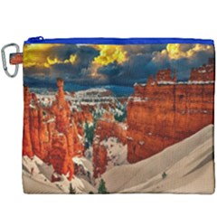 Snow Landscape Winter Cold Nature Canvas Cosmetic Bag (xxxl) by Celenk