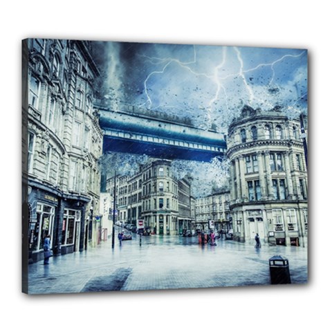 Storm Weather Nature Thunderstorm Canvas 24  X 20  by Celenk