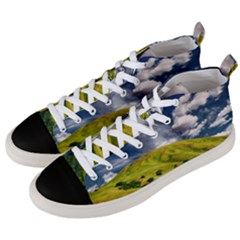 Hill Countryside Landscape Nature Men s Mid-top Canvas Sneakers