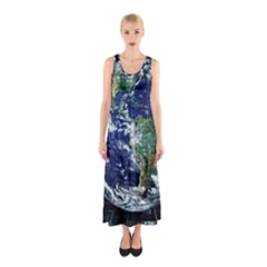 Earth Internet Globalisation Sleeveless Maxi Dress by Celenk