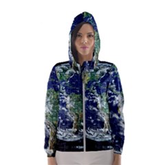 Earth Internet Globalisation Hooded Wind Breaker (women) by Celenk