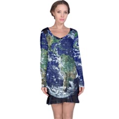 Earth Internet Globalisation Long Sleeve Nightdress by Celenk