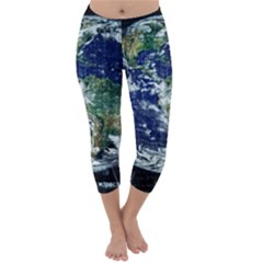 Earth Internet Globalisation Capri Winter Leggings  by Celenk