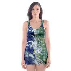 Earth Internet Globalisation Skater Dress Swimsuit by Celenk