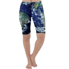 Earth Internet Globalisation Cropped Leggings  by Celenk