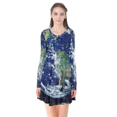 Earth Internet Globalisation Flare Dress by Celenk