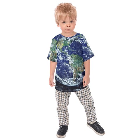 Earth Internet Globalisation Kids Raglan Tee by Celenk