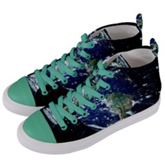 Earth Internet Globalisation Women s Mid-top Canvas Sneakers