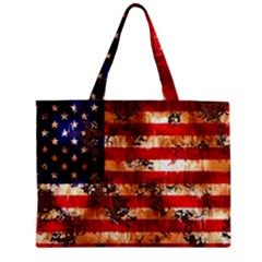 American Flag Usa Symbol National Zipper Mini Tote Bag by Celenk