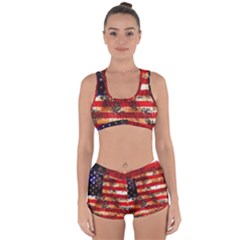 American Flag Usa Symbol National Racerback Boyleg Bikini Set by Celenk