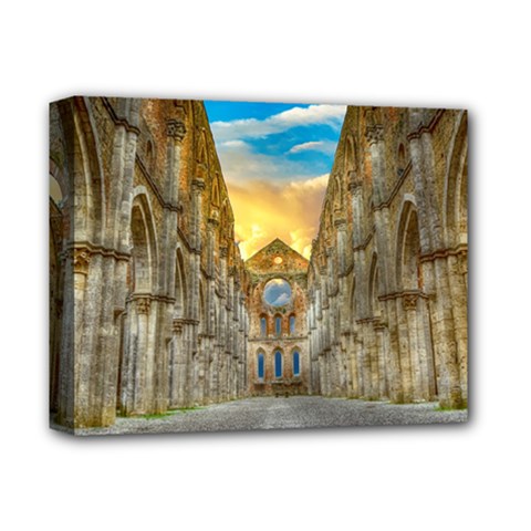 Abbey Ruin Architecture Medieval Deluxe Canvas 14  X 11  by Celenk