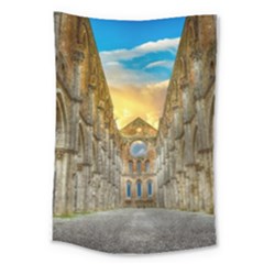 Abbey Ruin Architecture Medieval Large Tapestry by Celenk