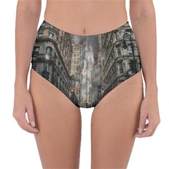 Destruction War Conflict Death Reversible High-waist Bikini Bottoms