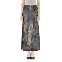 Destruction War Conflict Death Full Length Maxi Skirt by Celenk