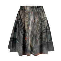 Destruction War Conflict Death High Waist Skirt by Celenk