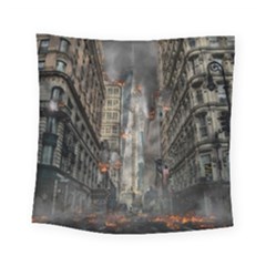 Destruction War Conflict Death Square Tapestry (small) by Celenk