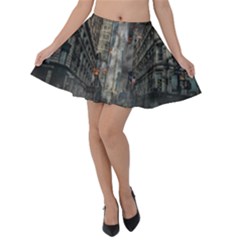 Destruction War Conflict Death Velvet Skater Skirt