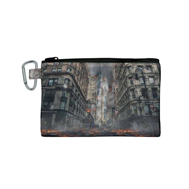 Destruction War Conflict Death Canvas Cosmetic Bag (Small)